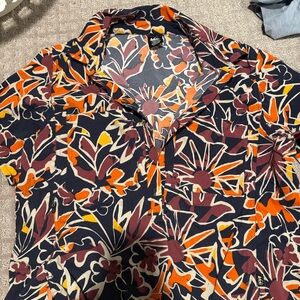 REI Multicolor Floral Button-Up Shirt